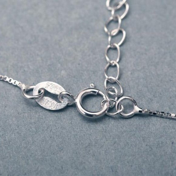 NEW 925 Sterling Silver Simple Bar Necklace - Picture 8 of 8